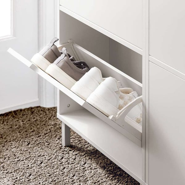 Sko Skab, FSR151-H-W, 19x129x50 cm, Hvid