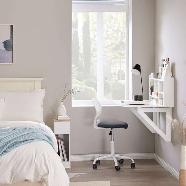 Foldbar Skrivebord, 90x60x78 cm, Hvid