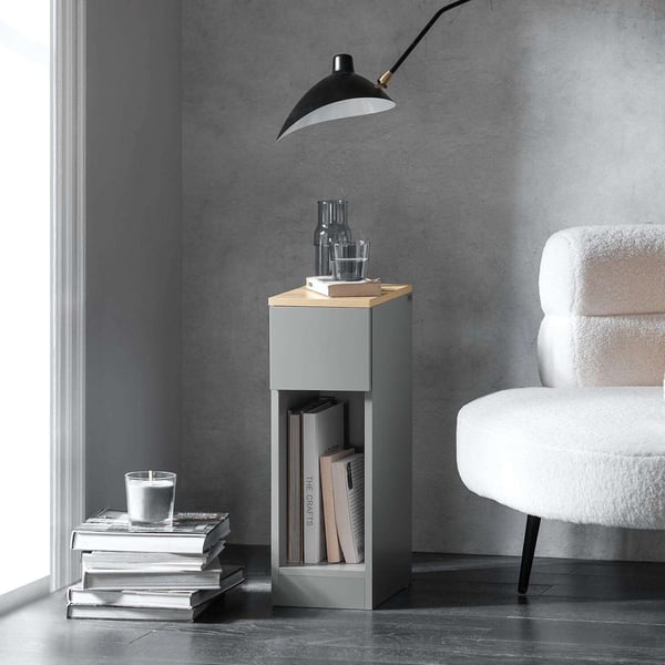 Sidebord, 20x35x60 cm, Grå