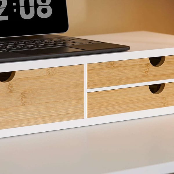 Monitorstativ, 60x22x11 cm, Brun