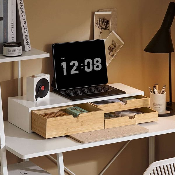 Monitorstativ, 60x22x11 cm, Brun