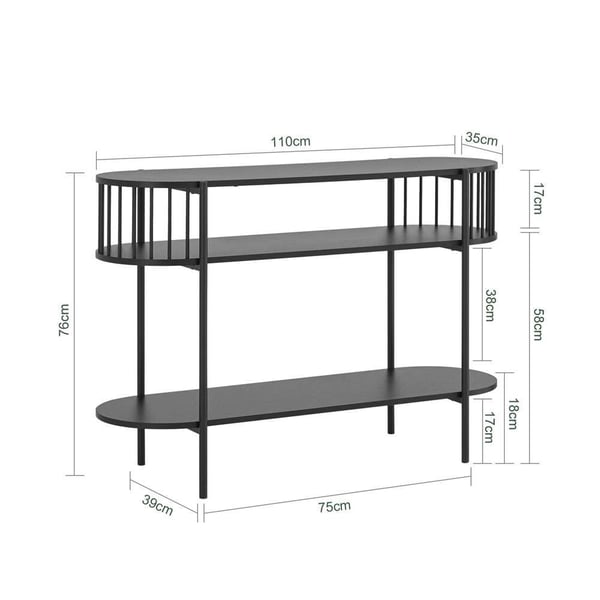 Konsolbord, FSB90-SCH, 110x35x76 cm, Brun