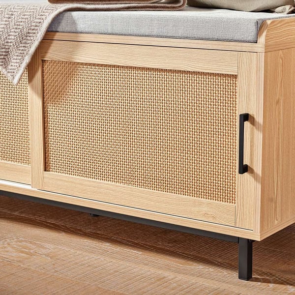 Skobänk, 110x40x49 cm, Brun