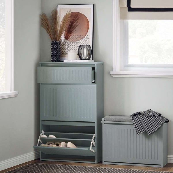 Sko Skab, FSR165-HG, 26x100x61 cm, Grå