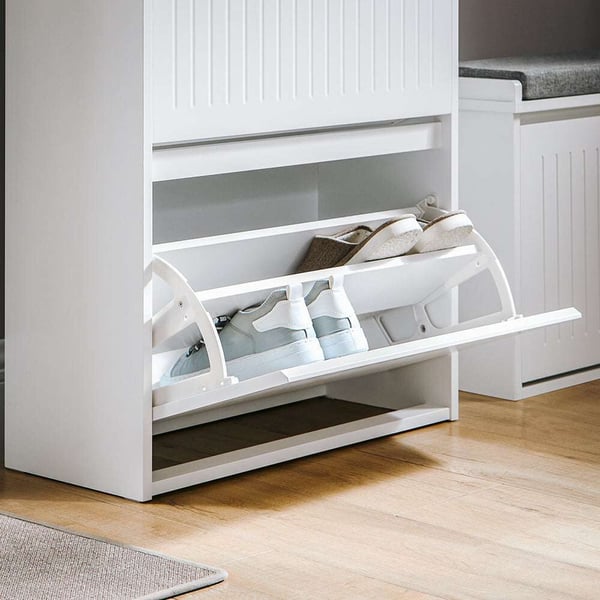Skoskab, FSR165-W, 26x100x61 cm, Hvid
