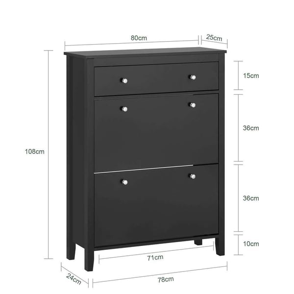 Sko Skab, FSR89-SCH, 80x25x108 cm, Brun