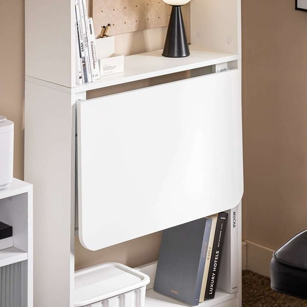 Foldbar Skrivebord, 64x20x145 cm, Hvid
