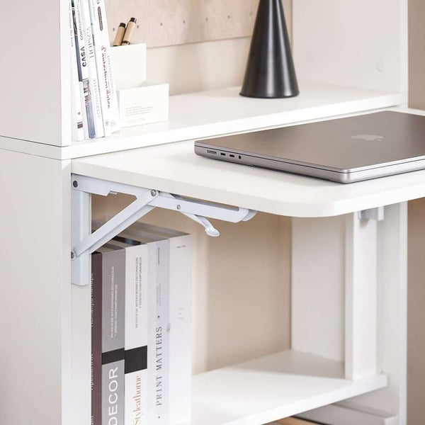 Foldbar Skrivebord, 64x20x145 cm, Hvid