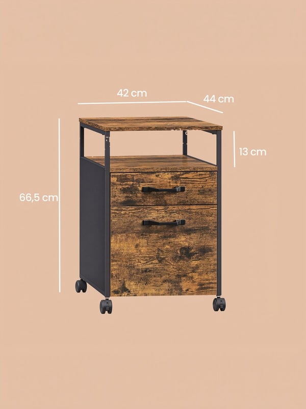 Arkivskap 41x45x66 cm Brun Stål