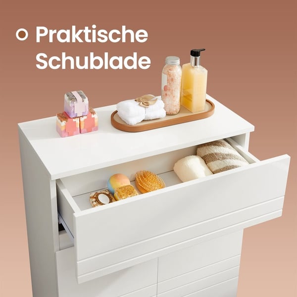 Baderomsskap, 60x30x80 cm, Hvit, MDF