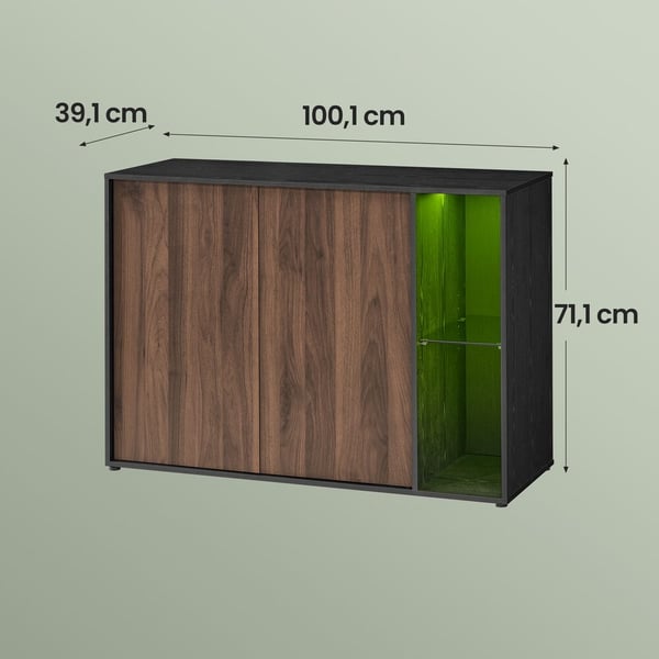 Skænk 39,1x100,1x71,1 cm Sort, opbevaring