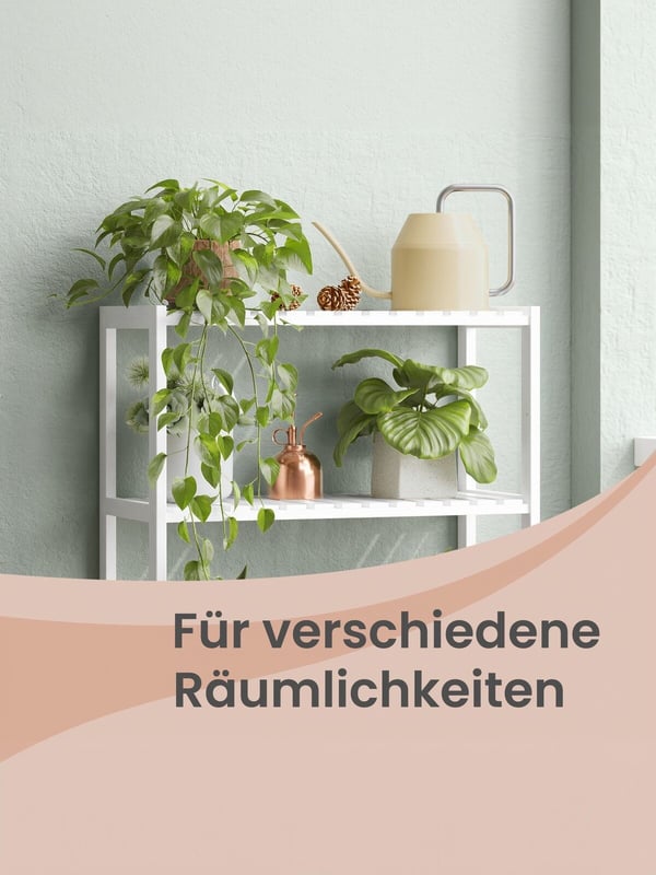 Baderomshylle, 26x60x100 cm, Hvit, Bambus