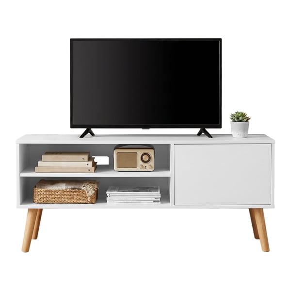 TV-bord, 120x40x49 cm, Hvid