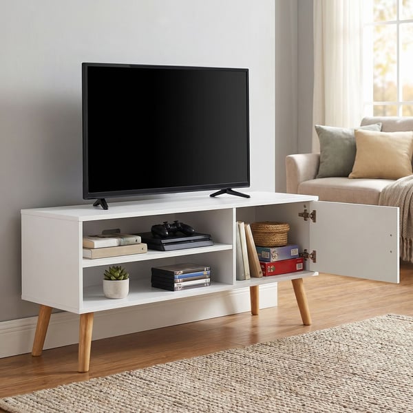 TV-bord, 120x40x49 cm, Hvid