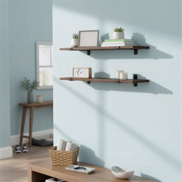 Seinähylly 60x20x7 cm Ruskea, MDF