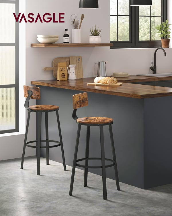 Barstolset, 54x99 cm, Brun Svart
