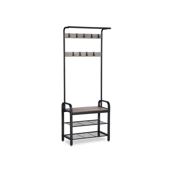 Kleshenger med benk, 72x33,7x183 cm, Greige