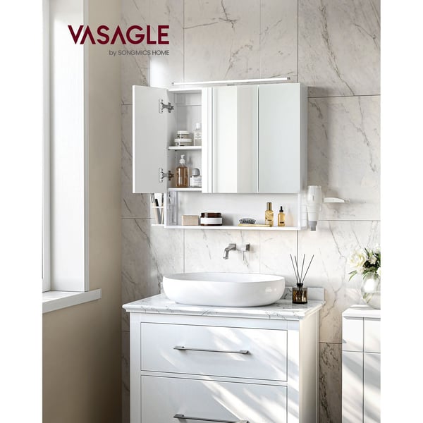 Peilikaappi, 14.5x70x70 cm, Valkoinen