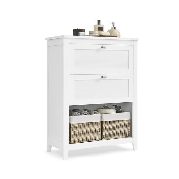 Badrumsskåp, Förvaringsskåp, 2 Lådor, 1 Justerbar Avdelare, 2 Korgar, Sideboard
