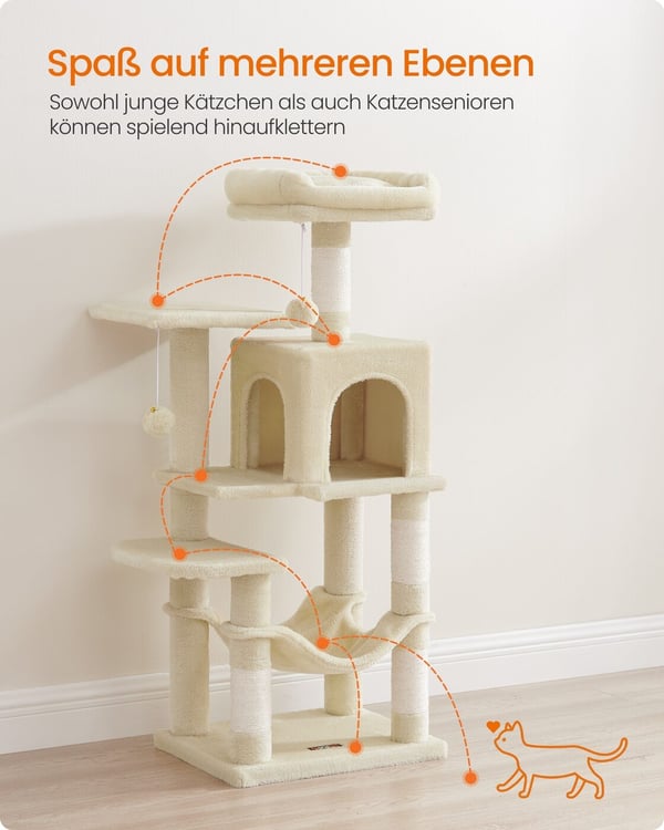 Kattträd, 45x35x112 cm, Beige
