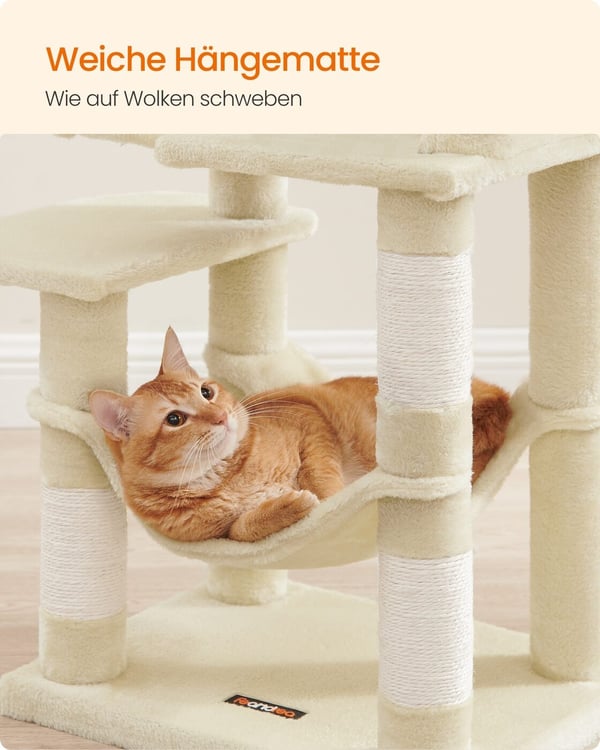 Kattträd, 45x35x112 cm, Beige