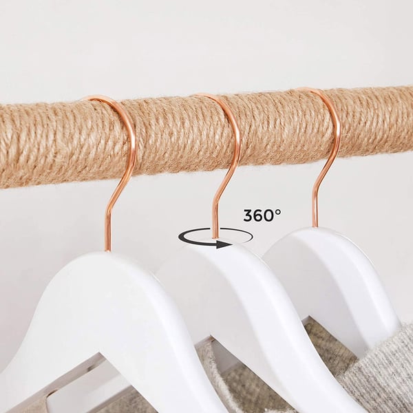 Puiset Hangerit, 44.5x1.2x23 cm, Valkoinen