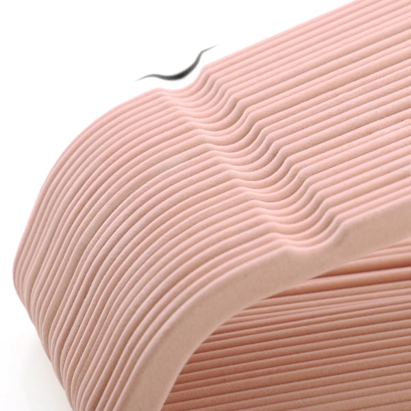 Velour Bøjler til Tøj, 45x0,6x23,5 cm, Pink