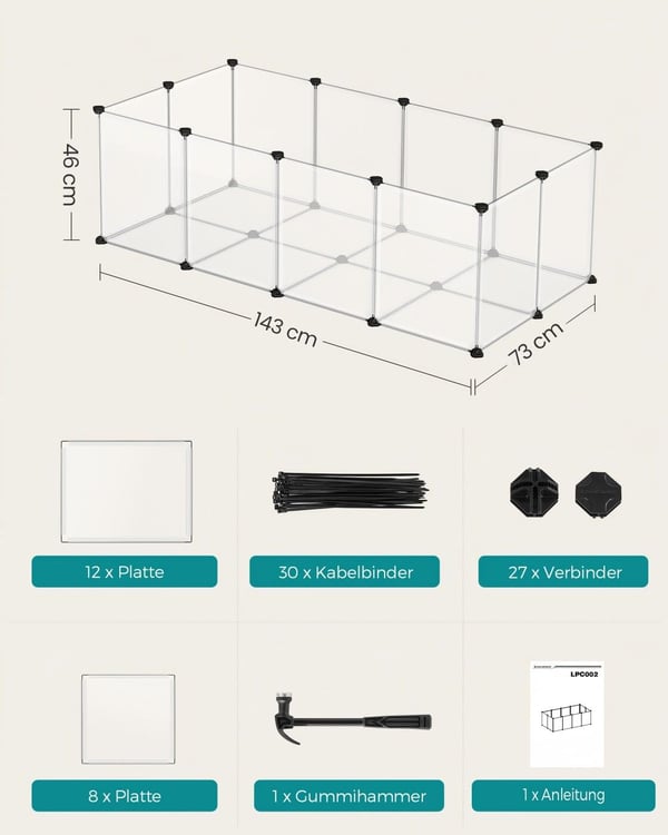 Hundlek, 143x73x46 cm, Transparent