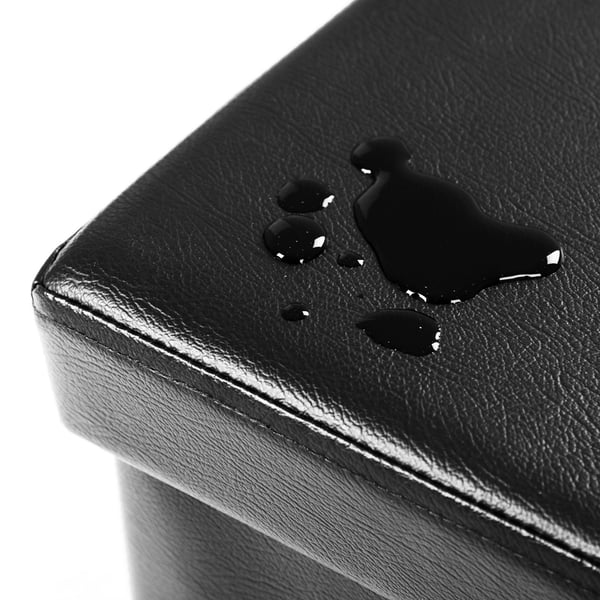 Opbevaringspuf, foldbar, 38x38x38 cm, sort
