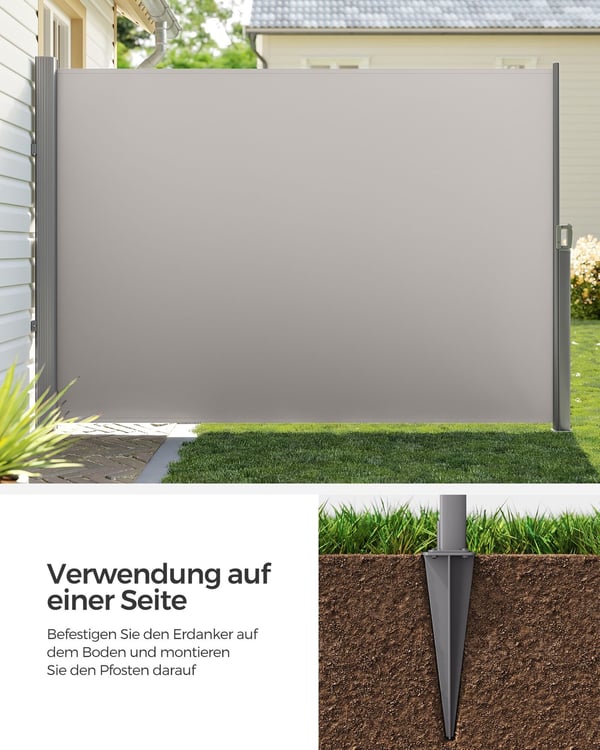 Bakkeanker, 11,5x11,5x46 cm, Grå