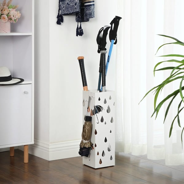 Paraplystander, 15,5x15,5x49 cm, Hvid