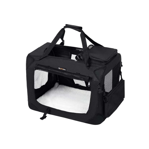 Hundbur, hopfällbar oxford-tyg, 50x35x35 cm, svart Hundbur, hopfällbar oxford-tyg, 50x35x35 cm, svart