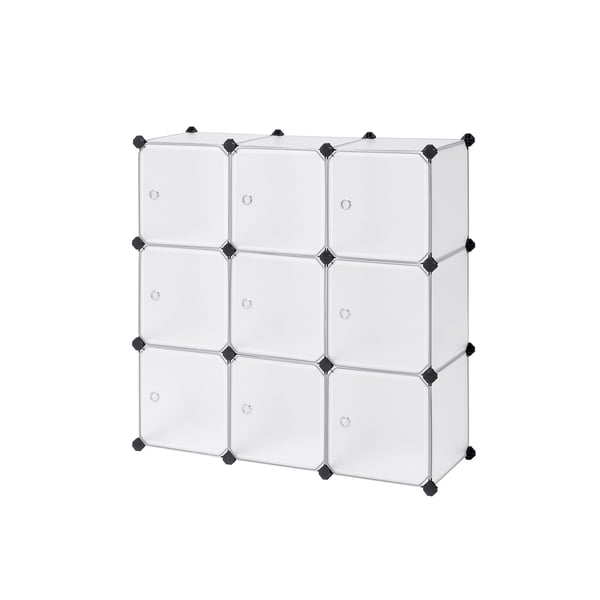 Hyllesystem, 93x123x31 cm, Hvit