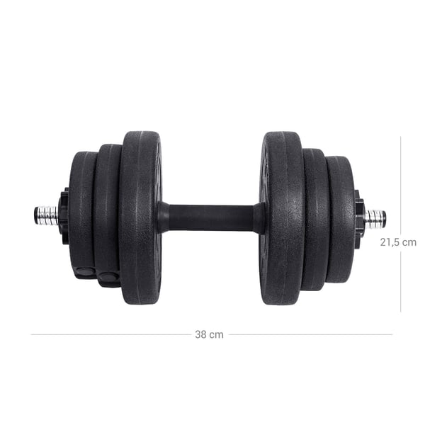Manualsett, 2 x 10 kg, Svart