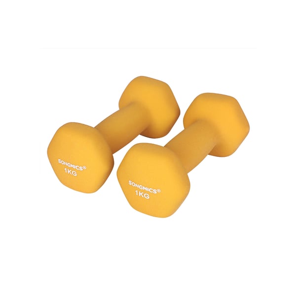 Håndvægte, 2 stk, 1 kg, sort