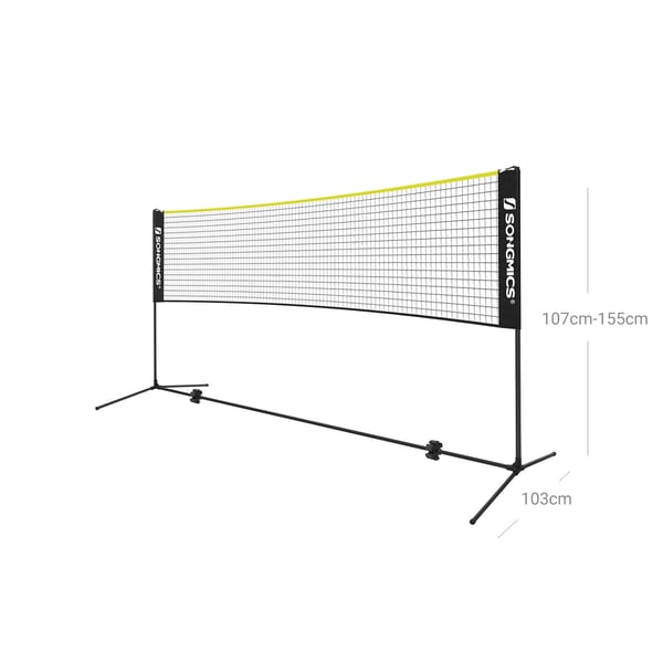 Badmintonnettsett, 500x103x155 cm, Svart