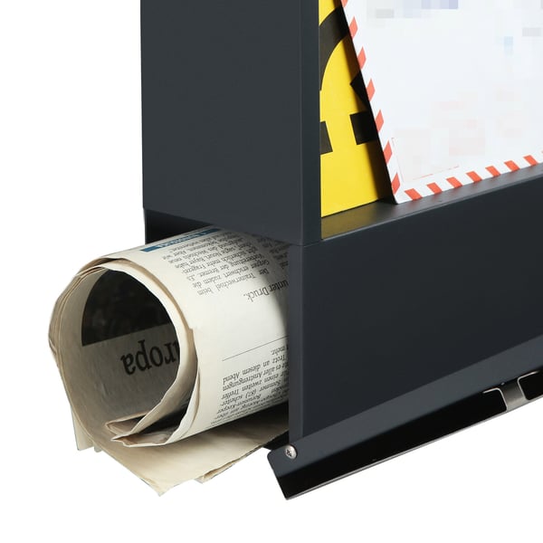 Postkasse, 37x10.5x36 cm, Sølv