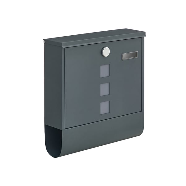 Postkasse, 11x37x37 cm, Antrasitt