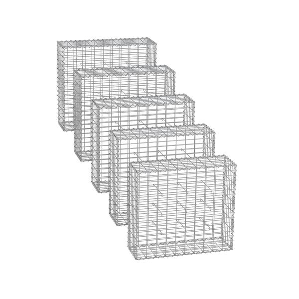 Gabionkorg, 100x90x30 cm, silver