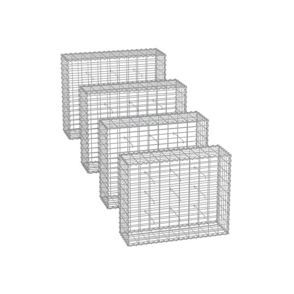 Gabionkurv, 100x80x30 cm, Sølv Gabionkurv, 100x80x30 cm, Sølv