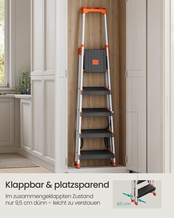 Trappestige, 46x100x164 cm, Metallisk