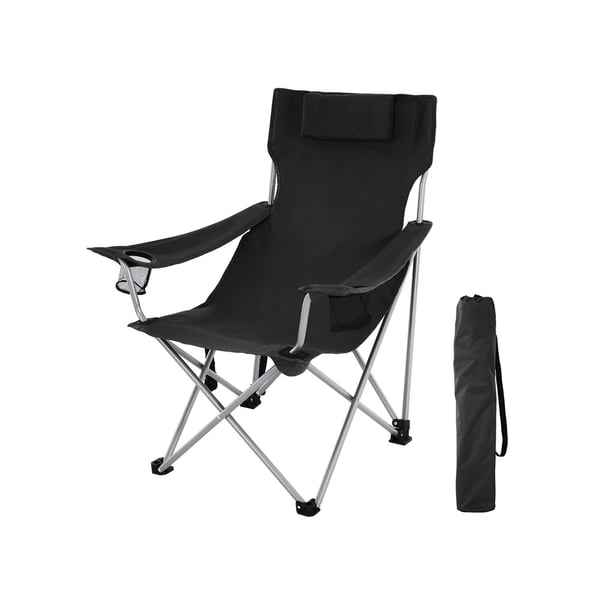 Campingstol, 81x70x91 cm, svart