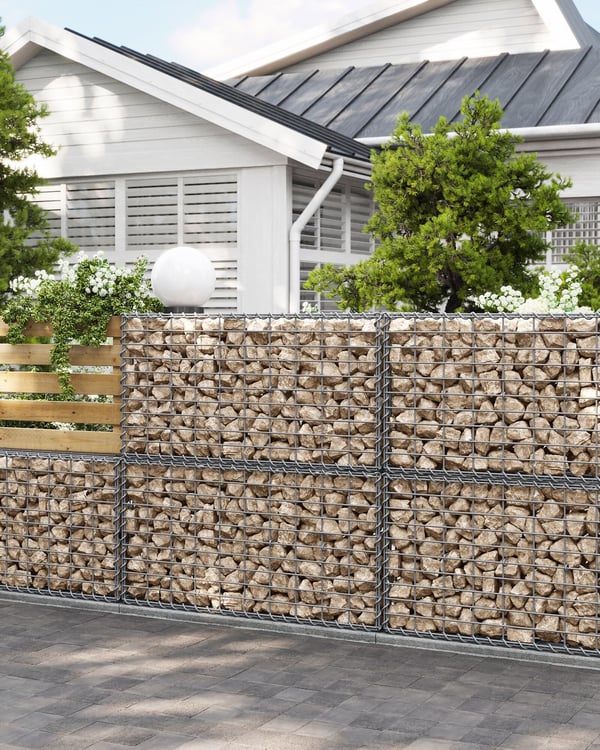 Gabion, 100x50x50 cm, Silver