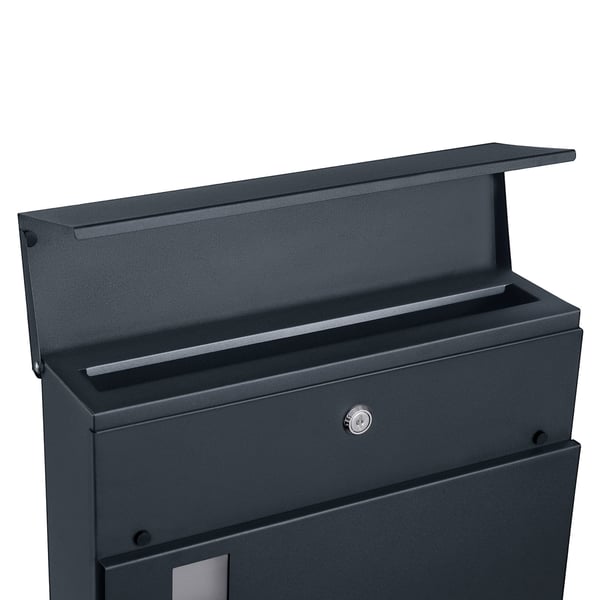 Postkasse, 37x10,5x37 cm, Sort
