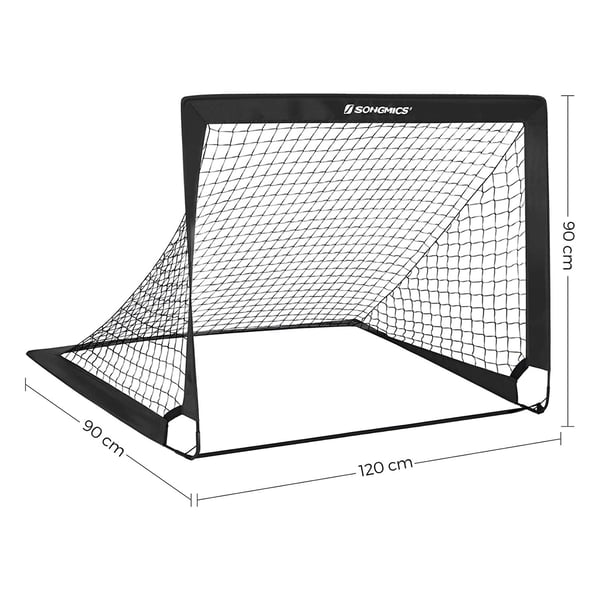Fotballmål for barn, 120x80x80 cm, Svart