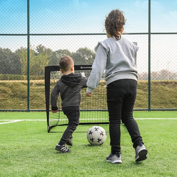 Fotballmål for barn, 120x80x80 cm, Svart