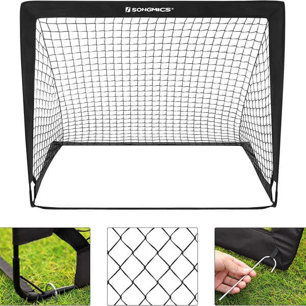 Fotballmål for barn, 120x80x80 cm, Svart