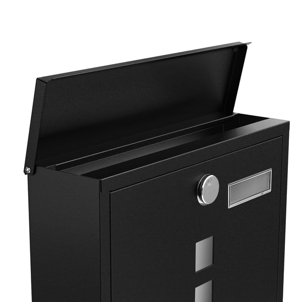 Postkasse, 30.5x9.5x33.3 cm, Svart