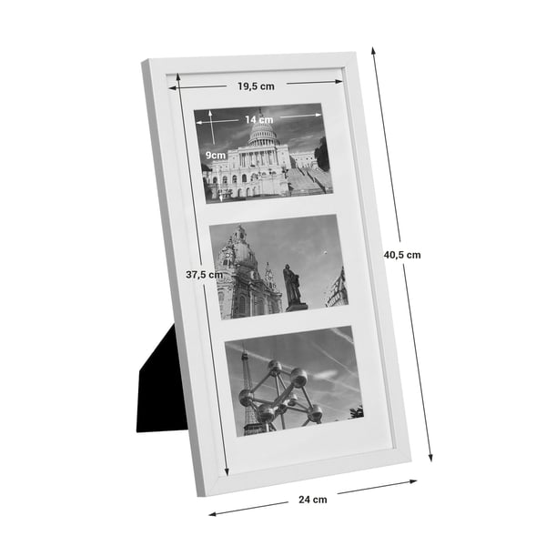 Fotoramme, 24x2x40,5 cm, Hvit