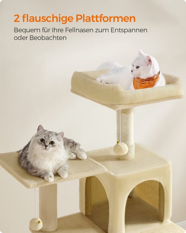 Kattetre, 55x45x143 cm, Beige